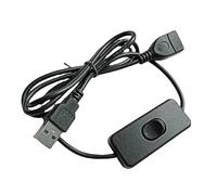 Limtula Cable de extensión USB Cable USB Macho a de 2 m con Interruptor para transmisión de Datos y Cable eléctrico pequeño para lámpara con Interruptor