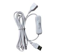 Limtula Cable de extensión USB Cable USB Macho a de 2 m con Interruptor para transmisión de Datos y Cable eléctrico pequeño para lámpara con Interruptor