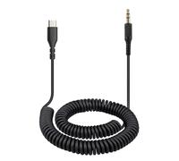 Limtula Cable de música en Resistente Alambre Cable USB C a 3, 5 mm Diseño de Resorte Reforzado Cable Acústica Transparente para Monitor Cable de Auriculares con Bobina de Resorte Principal