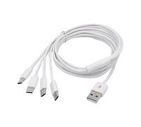 Limtula Cable Divisor USB C Trenzado de Nailon con 4 Conectores Macho Tipo C, Cable de Carga más rápido Cable Cargador múltiple Cargador Trenzado de Nailon/Negro