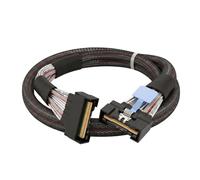Limtula Cable MCIO 8i para conexión de almacenamiento de servidor, MCIO 8X a cables de datos SFF-8654 8i de 0, 5 M con funda trenzada negra y diseño enchufable
