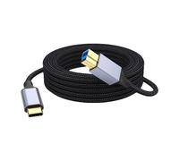 Limtula Cable USB B a Tipo C Trenzado de Nailon Uso en Oficina para impresoras Estaciones de Acoplamiento Escáneres Discos Duros externos Línea de Datos Cable USB Tipo C a B