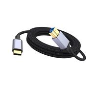 Limtula Cable USB B a Tipo C Trenzado de Nailon Uso en Oficina para impresoras Estaciones de Acoplamiento Escáneres Discos Duros externos Línea de Datos Cable USB Tipo C a B