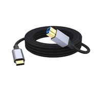 Limtula Cable USB B a Tipo C Trenzado de Nailon Uso en Oficina para impresoras Estaciones de Acoplamiento Escáneres Discos Duros externos Línea de Datos Cable USB Tipo C a B