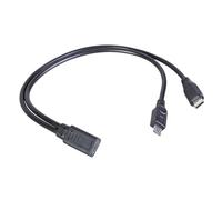 Limtula Cable USB C a doble salida tipo hembra a microUSB y macho de carga para alimentar dos dispositivos hembra a microUSB y divisor macho