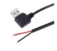 Limtula Cable USB de Extremo Abierto 22AWG USB Macho, Elbow 2M | Cable de extensión de cable de carga de 5 V para grabadora de conducción de ventilador de luz LED, cable de extremo