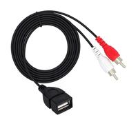 Limtula Cable USB2.0 a 2RCA Macho para Tableta telefónica, 1.5m | Cable adaptador compuesto de vídeo y sonido para receptor de cine en casa, altavoces amplificadores de cine en casa