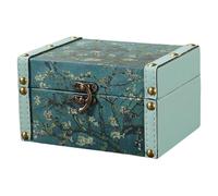 Limtula Caja de almacenamiento portátil para joyas, organizadores de madera resistente con forro suave, accesorio para organización del hogar y uso en viajes, collares, anillos