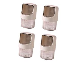 Limtula Caja dispensadora de puntas de algodón en miniatura con a prueba de polvo, caja de almacenamiento para púas de hilo, dispensador de soporte Qtip, planificador de maquillaje de viaje