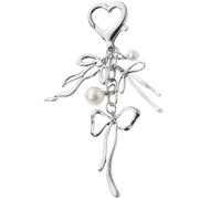 Limtula Cerezas Llavero Bowknot Perlas Llavero Monedero | Elegante accesorio de mochila para mujeres y adolescentes de, decoración de bolso portátil para uso diario,