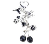 Limtula Cerezas Llavero Bowknot Perlas Llavero Monedero | Elegante accesorio de mochila para mujeres y adolescentes de, decoración de bolso portátil para uso diario,