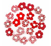 Limtula Cintas elásticas para el pelo de flores para mascotas, gatos, perros, para todas las cabezas, adorables coleteros para el día de San Valentín, 20 unidades