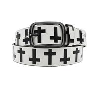 Limtula Cinturón Cintura Casual Punk Cadena De Cuero Versátil Cintura Retro Hebilla Vintage Tamaño, blanco, XL