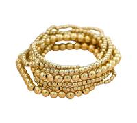 Limtula Colección de cuentas geométricas de múltiples estilos elegantes, 7 piezas, accesorio de moda para mejorar tu aspecto de moda, pulseras de uso casual, One Size, como se describe