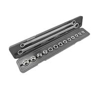 Limtula Colección profesional de llaves de trinquete multifuncionales de 15 piezas adecuadas para tareas de reparación de automóviles y mantenimiento del hogar Llaves ergonómicas