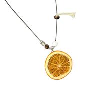 Limtula Collar con colgante de frutas, joyería larga de cordón con cuentas y acento colgante colorido para uso diario y trajes de viaje