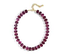 Limtula Collar de cuentas geométricas de Estilos bohemios Cadena de clavícula ajustable para mujeres Joyería de resina de Collar de bohemia