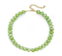 Limtula Collar de cuentas geométricas de Estilos bohemios Cadena de clavícula ajustable para mujeres Joyería de resina de Collar de bohemia