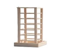 Limtula Comedero de madera conveniente ideal para tiendas de mascotas, áreas de mascotas en el hogar e instalaciones de cría para alimentadores de alimentación eficaz para jaulas, comederos de pellets