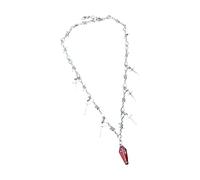 Limtula Con colgante de espina de crucifijo, cadena de aleación retro, accesorio de unisex, collar con detalle de espina