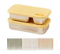 Limtula Contenedor apilable Bentos para picnic y camping, portátil, de acero inoxidable 304, con sello de silicona, soporte para almuerzo