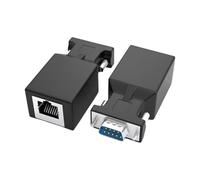 Limtula Convertidores RS232 a Ethernet, Adaptador RJ45 para Transferencia de Datos a largas distancias para Cables Cat5e / Cat6, Carcasa de PVC, 2 uds