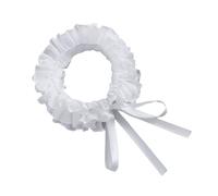 Limtula Corbata ajustable con volantes retro para disfraces de la era victoriana y cosplay, accesorio de Halloween, versátil moda para mujer, blanco, Talla única