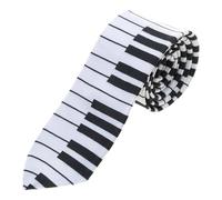 Limtula Corbata con teclado de Piano en y negro, corbata clásica delgada y delgada para música, Clip para corbata para hombre