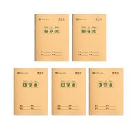 Limtula Cuadernos portátiles con cuadrícula/forrado, 5 uds, 16 hojas uno para estudiantes, cuaderno de escritura de para práctica de escritura a mano
