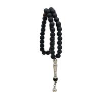 Limtula Cuentas de oración hechas a mano Tasbih tradicional para musulmanes 45 cuentas de rosario pulsera elegante musulmanes religión Eid regalo accesorios de joyería, Matte Black