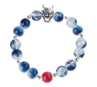 Limtula Cuentas de vidrio Cadena de mano Pulsera de cosplay Brazalete unisex Máscara colgante Pulsera Accesorio de cadena de pulsera con cuentas Pulsera elegante y moderna