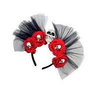 Limtula Day of the Deads Headpiece Skull Flower Crown Headband Halloween Cincos Des Mayoes Party Costumes for Womens Gifts Day of the Deads Headpiece