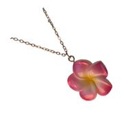 Limtula De acero inoxidable 304 con colgante de joyería, cadena de 41 a 54 cm, acento de cita nocturna, colgante floral con dije de celebración, collar de pétalos, cadena de acero inoxidable con
