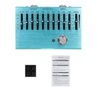 Limtula Efector de guitarra de un solo artículo, 10 bandas, ecualizador, pedal de efecto de guitarra, ecualizadores de 10 bandas, textura de aleación para guitarra