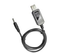 Limtula Eficiencia USB a DC3.5X1.35mm Cable convertidor de voltaje Salida ajustable de 5V a 9V12V para dispositivos electrónicos Pantalla digital Cable de refuerzo ajustable
