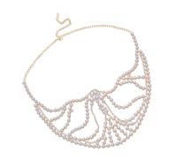 Limtula Elegant Rhinestones Half Face Mask Adjustable Cosplay Accessory Imitating Pearls Texture Suitable for Party and Event Fashion Face Jewelry