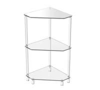 Limtula Elegante accesorio de mesa auxiliar de acrílico resistente de tres niveles para dormitorios o salas de estar, mejora la organización del hogar