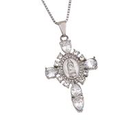 Limtula Elegante collar con colgante de la Virgen, accesorio único para expresión individual de fe