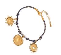 Limtula Elegante Pulsera con Colgante De Estrella Y para Mujer De Acero Inoxidable Resistente con Cordón Trenzado Accesorio De Joyería Collar De Cuerda Tejido a Mano