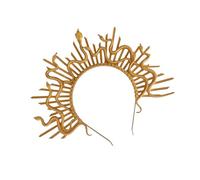 Limtula Elegante tocado de medusas doradas, coronas de serpiente, accesorio de moda para mujer, disfraz temático de mitología, celebraciones, diadema de serpiente