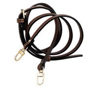 Limtula Elegantes correas de cuero para bolsas pequeñas, correa de repuesto ajustable para bolsas cruzadas con herrajes de metal, correa de piel sintética, Bandolera marrón, silver buckle