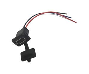 Limtula Enchufe USB2.0 Diseño Impermeable Conectores Textura plástica Adecuado para instalaciones en Exteriores e Interiores Puerto USB de compatibilidad