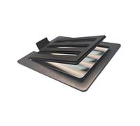 Limtula Escritorio de Estudio Plataforma de Par de bandejas de Metal inclinadas Que Llevan Borde Protector para escenas de computadora organizadas Esquinas de salón Soporte de de Escritorio de