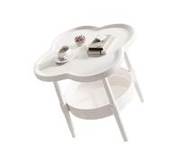 Limtula Estante de almacenamiento portátil para mesitas de noche con organizadores multiusos de impermeable, color crema, decoración del hogar, mesita de noche que ahorra espacio, color crema