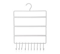 Limtula Estante para joyas de pared, soporte para pendientes colgantes, hierro forjado con 10 ganchos, organizador de joyas, pulsera, collar, anillos, organizador para colgar en la pared, collar y