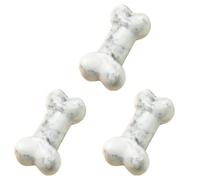 Limtula Estatua Artesanal De Hueso Perro Pequeño 3 Piezas Piedra Cristales Naturales Portátil para Proyectos Artesanales Y Decoración Habitación Estatua Hueso Perro