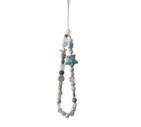 Limtula Estilos de Dibujos Animados Estrellas de mar Azules Cadena para teléfono móvil Cordón Decorativo con Cuentas Ajuste General Accesorio de fácil de Transportar Cordón de Estrellas de mar Azules