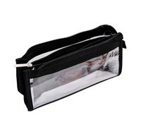 Limtula Estuche para lápices de 6 capas de gran capacidad, estuche transparente para bolígrafos, organizador de dibujos animados, Black