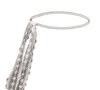 Limtula Feminine Lace Pearls Embellished Waist Belt Flexible Body Chain Sash for Dresses Parties or Casual Outfits Sweet Lace Pearls Waist Chain