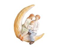Limtula Figuras Familiares Escultura Familiar de Resina Hijo Hija Estatua Decoraciones para hogar Cumpleaños, Regalo del Día de la Madre de Acción de Gracias Figuras Decoraciones para hogar